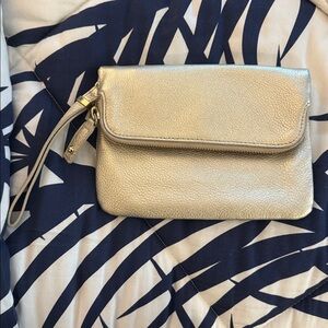 Talbots Gold Wristlet Clutch